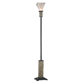 Kenroy Home Bennington Floor Torchiere with Natural-Slate Finish