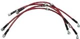 Techna Fit (AUDI-1000-r) Red 6 and 8 Brake Lines - (6 line kit)