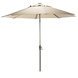 Aluminum Market 9' Umbrella - Beige