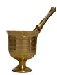 Brass Mortar and Pestle 4 in. high