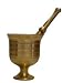 Brass Mortar and Pestle 4 in. high