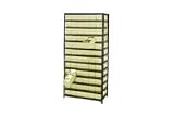 Open Steel Shelving Unit With Plastic Drawers