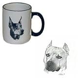 American Staffordshire Terrier Country Mug, Porcelain by Rosalinde (12 oz.)