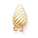 14k Polished Diagonal Teardrop Omega Back Post title=