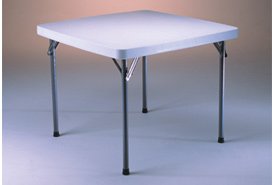 Lifetime 22315 37-Inch Square Folding Table, White Granite, 37-Inch Square Molded Top