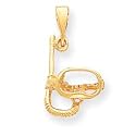 14k Scuba Diving Mask Pendant - Measures 27x15mm
