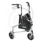 Drive Winnie Deluxe Steel Rollator 3 Wheel with Loop Locks, Chrome