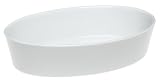 Pillivuyt Porcelain 2-Quart, 12-1/2-by-9-by-2-Inch Deep Oval Baker
