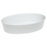 Pillivuyt Porcelain 3-1/2-Quart, 14-1/2-by-10-1/2-by-2-1/8-Inch Deep Oval Baker
