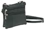 Roma Black Leather Mini Pouch Crossbody Bag Handbag Purse