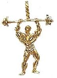 Charm 14kt Gold Weight Lifter - PD2494