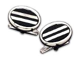 Sterling Silver Oval Cuff Link
