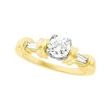 14K Yellow Gold Diamond Engagement Ring Semimount - 0.33 Ct.