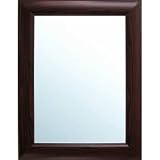 Review Stacks and Stacks  / Grooved Frame Dark Mahogany Wall Mirror Wall Mirror (Mahogany) (21
