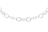 Sterling Silver White Cultured Freshwater Pearl Necklace