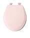 Mayfair 46ECDG 023 Designer Series Wood Toilet Seat with Easy-Clean Hinges and DuraGuard Antimicrobial Agent, Round, Pink