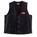 Harley-Davidson® Men's Stock Leather Vest. Embroidered logo. 98150-06VM