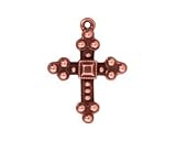 TierraCast Antique Copper (plated) Byzantine Cross Charm 20x27mm Metal Beads