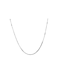 18K Solid White Gold Classic Box Chain Necklace With Spring Ring Clasp, 16"