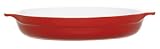 Emile Henry 10.75 Inch Oval Au Gratin Cerise Red