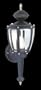 Outdoor Lighting Black Aluminum, 5-Panel Wall Lamp