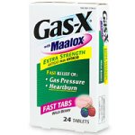 Gas-X with Maalox Extra Strength Anti-Gas Plus Antacid Fast Tabs, Wild Berry, 24-Count Boxes (Pack of 3)