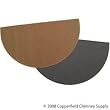 Charcoal Half Round Hearth 100% Fiberglass Rug 27" x 48"