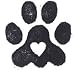 Dog Rubber Stamp - Paw Print with Heart - DSP1004C