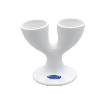  : Kitchen Craft White Porcelain Double Egg Cup