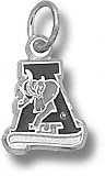 Alabama Crimson Tide Solid Sterling Silver ''A'' 3/8'' Enamel Pendant