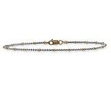 9.5 Two-Tone Popcorn Ankle Bracelet
