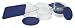 Pyrex 6021224 Storage 10-Piece Set, Clear with Blu
