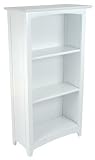 Wooden Tall Avalon Nursery Book Case / Organizer Select Color: White - 14001