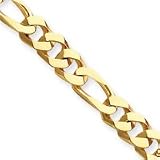 14k 10.1mm Polished Fancy Link Bracelet - 8.5 Inch