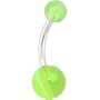 Belly - 7/16 Green Marble Belly Button Ring
