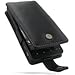 PDair Leather case for Motorola DROID X MB810 - Flip Type (Black)