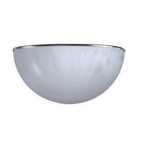 American Fluorescent FSMW213 Venus Wall Sconce, White Marble Glass Diffuser with Chrome Trim, 8-Inches x 14-Inches 13W