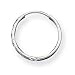 14k White Gold 1.3mm Diamond-Cut Hoop Earrings