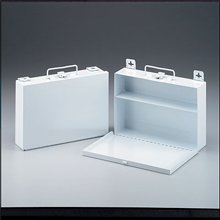 25 Person- empty metal case- 1 shelf- w/ handle & mounting hardware- 10-1/2 in. x7-1/2 in. x2-1/2 in. - 1 ea. At Home Emergency