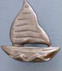 Carol Beach Knob, Sailboat, 2'' x 2 1/4''
