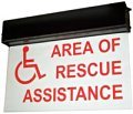 Talk A Phone Deluxe Lighted Area of Rescue Sign: with battery back-up