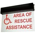 Talk A Phone Deluxe Lighted Area of Rescue Sign: with battery back-up by Talk A Phone