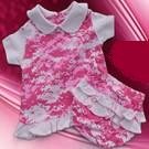 2 piece Pink Digi Camo Dress with Ruffled Panties, Solid Sleeve, 6-9 MONTHS, Newborn / Infant / Baby