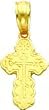 14K Gold Orthodox Cross Pendant