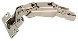 Euro Concealed Cabinet Hinge, Full Overlay, 165 Degree Opening, Nickel