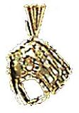 Charm 14kt Gold Baseball Glove - PD1237