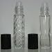 2 Roll-on Refillable Glass Perfume Bottle Purse or Travel Size. "Plain & Swirl" 1/3oz .33 Fl. oz. 10ml.