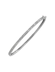 1/3 Ctw 14K White Gold Diamond Bangle Bracelet
