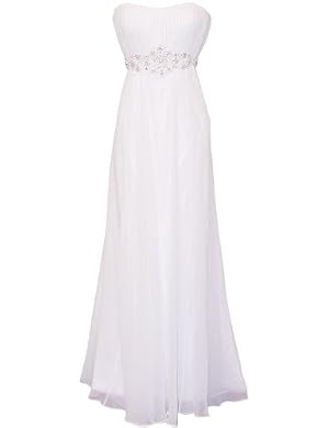 Strapless Chiffon Goddess Gown Prom Dress Formal