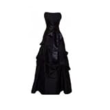 Strapless Taffeta Maxi Bridesmaid Dress (HSX036)